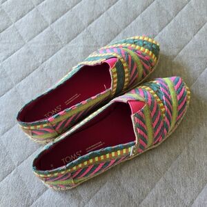Toms Alpargata Global Jacquard Rope‎ Espadrille Shoes Size 6